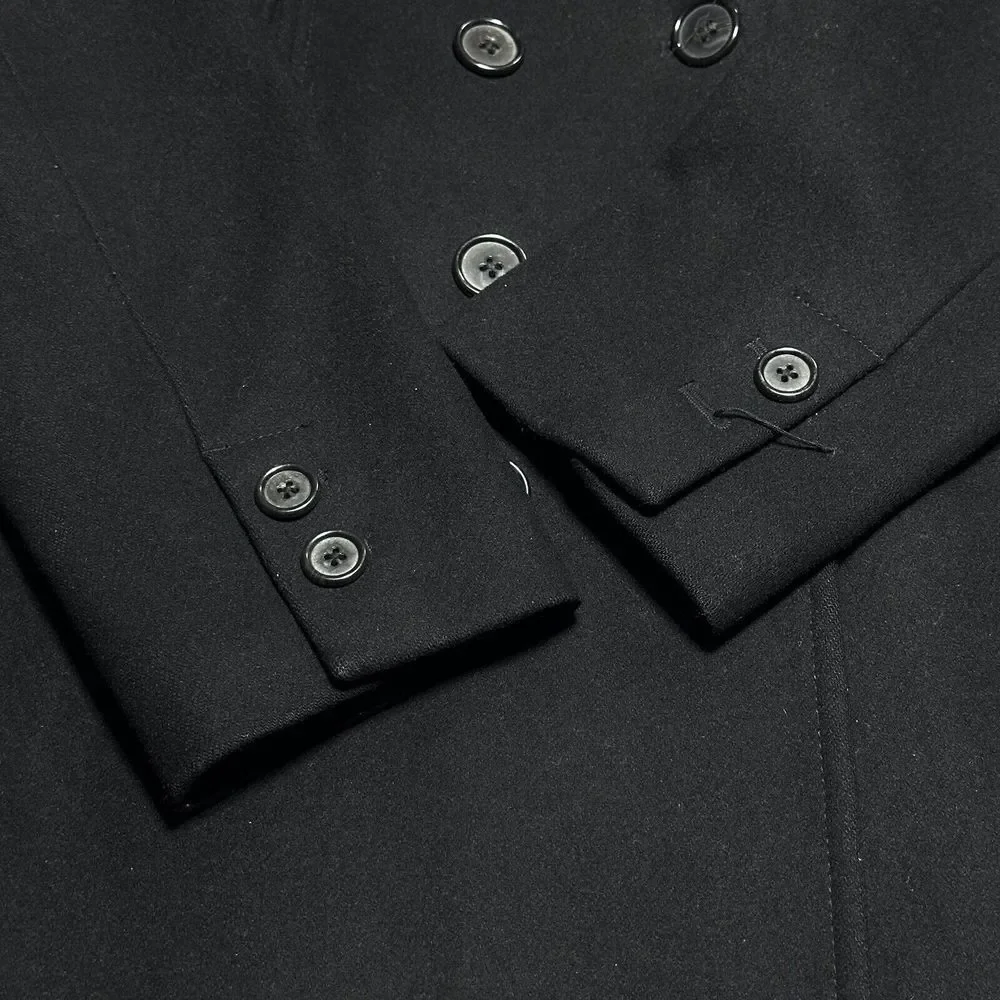 J Crew Double Breasted Wool Blend Insulated Black Coat Women's Size Medium - Picture 4 of 16